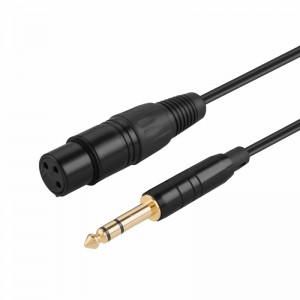 TRS 6.35mm (1/4 Inch) Cablu feminin la XLR, negru